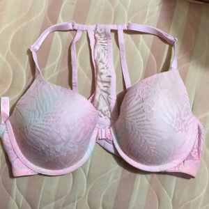 Pink lightly lined bra